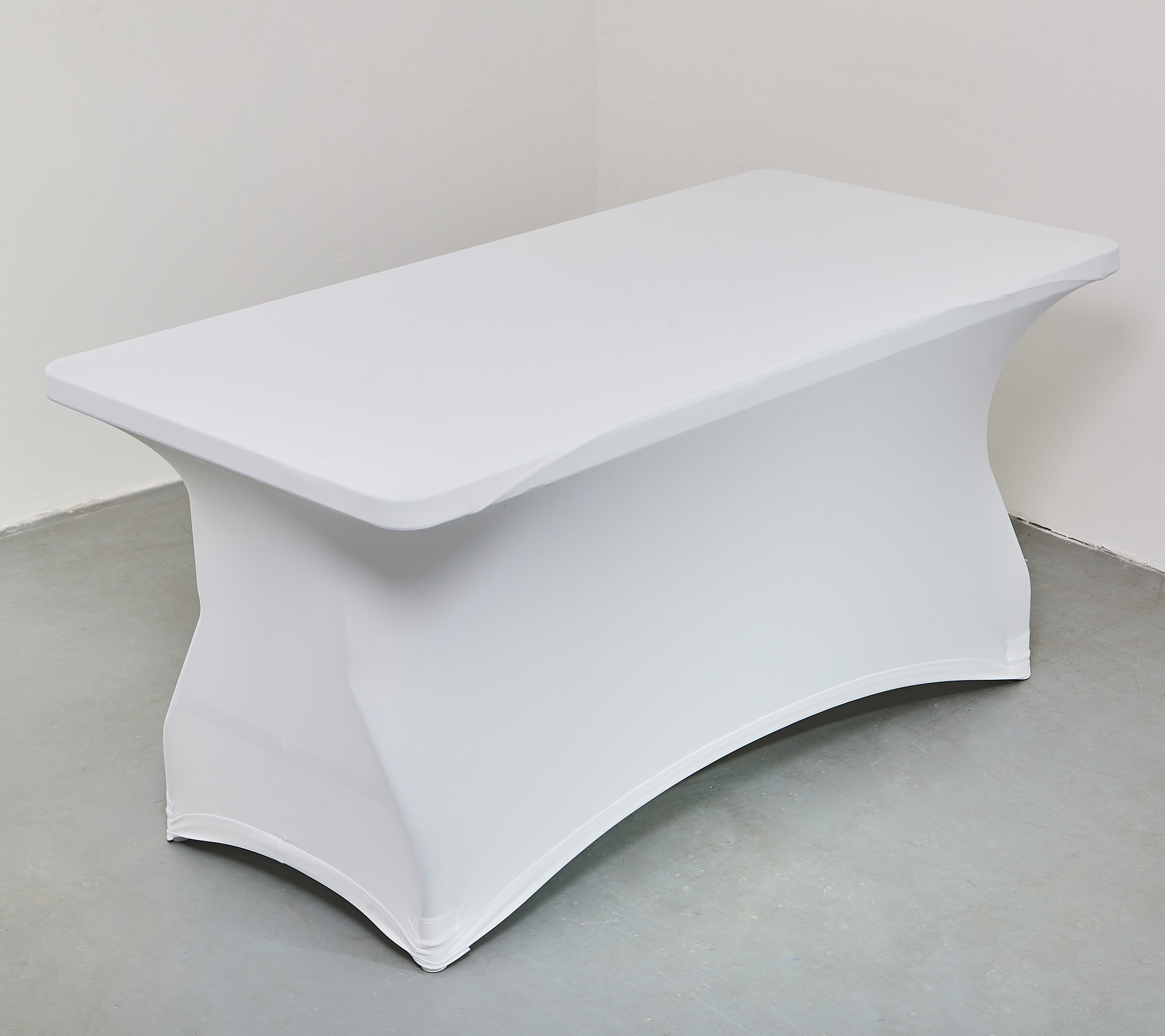Fehér spandex táblaasztal huzat 152x76 cm