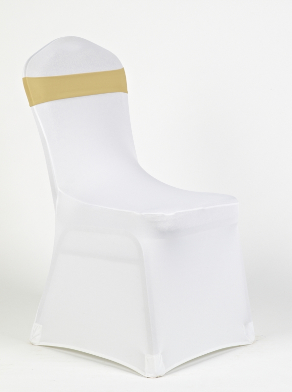 Fehér spandex krémszínű pánttal spandex