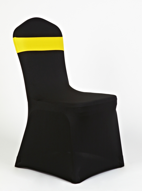 Fekete spandex sárga pánttal spandex