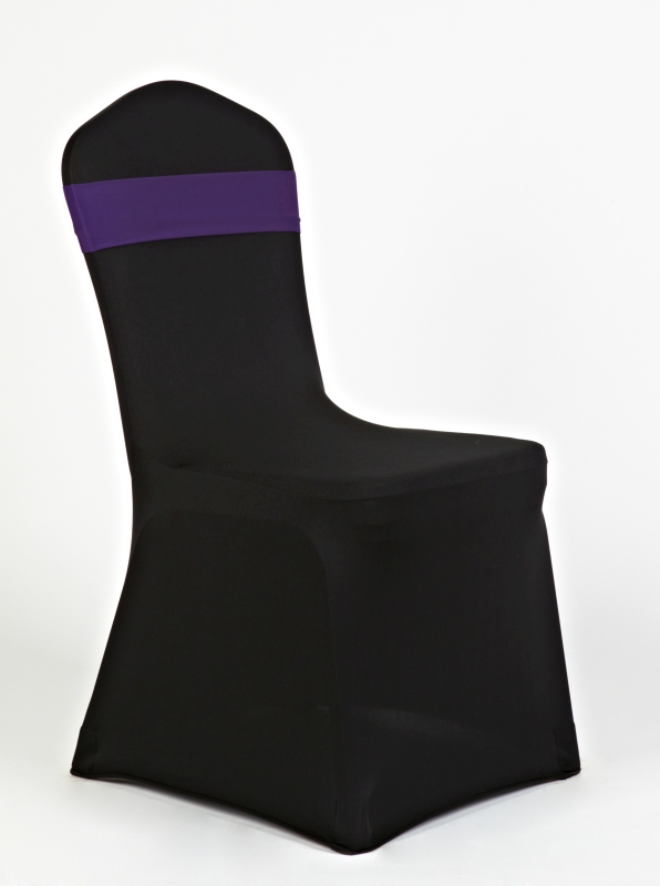 Fekete spandex lila pánttal spandex