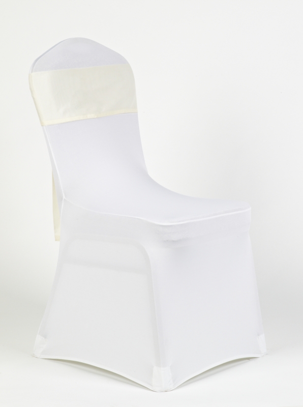 Fehér spandex ekrü szatén masnival