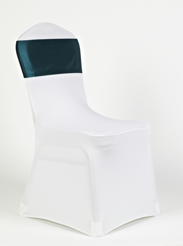 Fehér spandex türkiz zöld szatén masnival