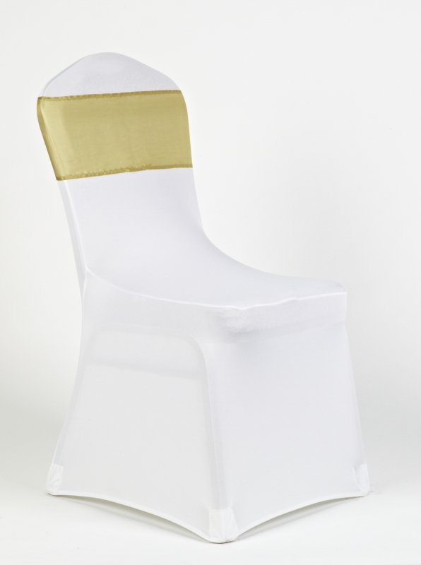 Fehér spandex mustár arany masnival