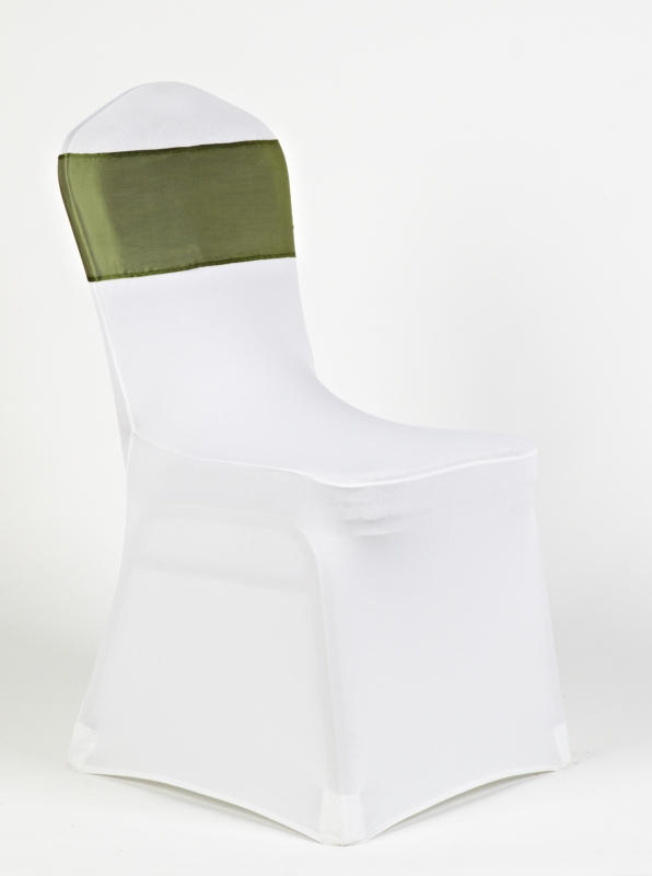 Fehér spandex fű zöld organza masnival