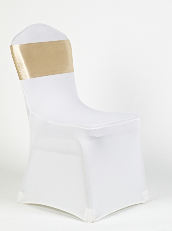 Fehér spandex pezsgő szatén masnival