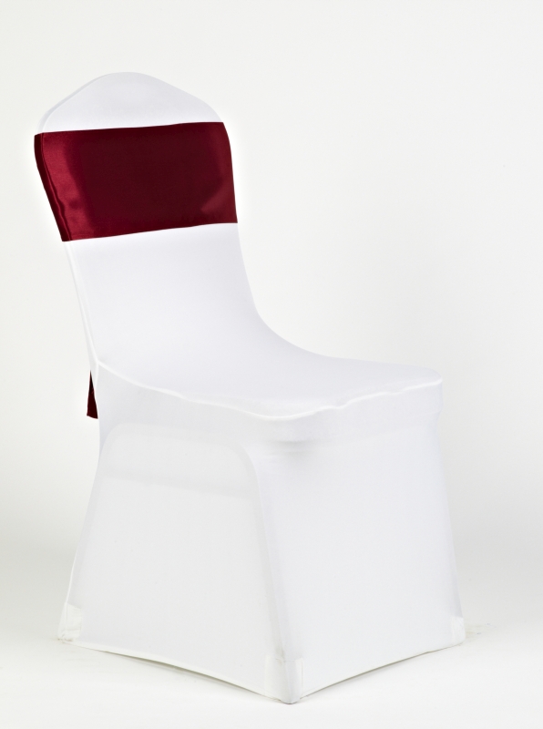 Fehér spandex bordó szatén masnival