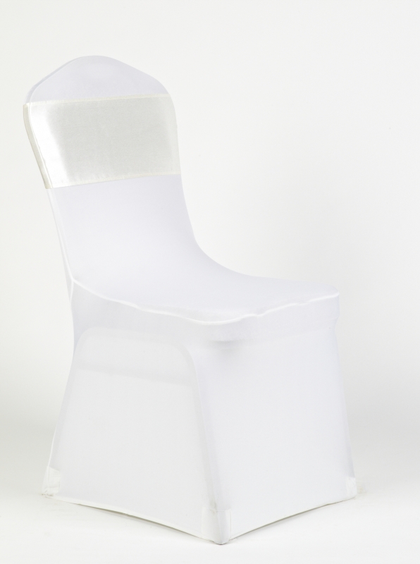 Fehér spandex fehér szatén masnival