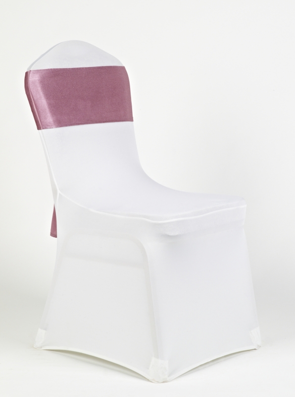 Fehér spandex mályva szatén masnival