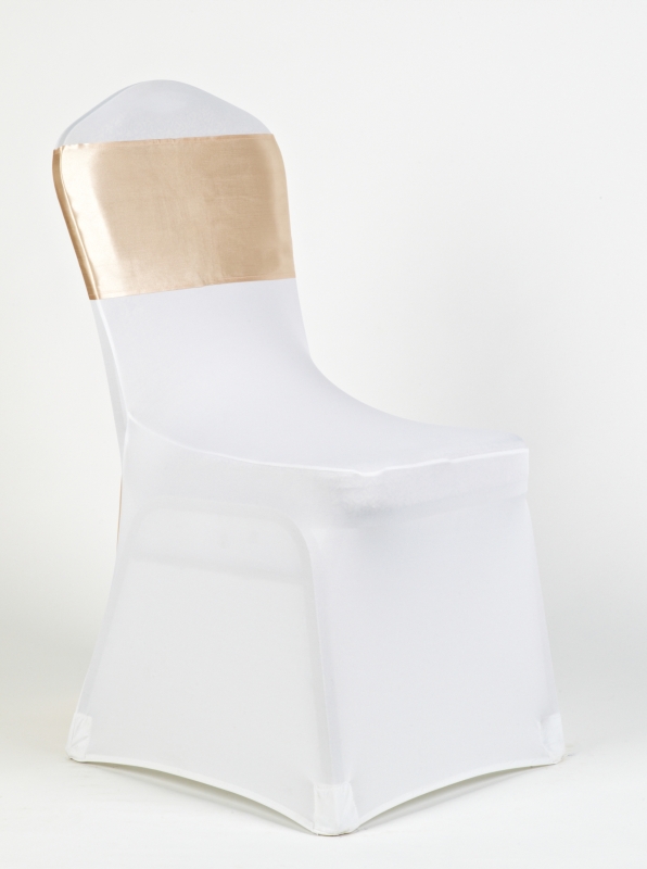 Fehér spandex barack szatén masnival