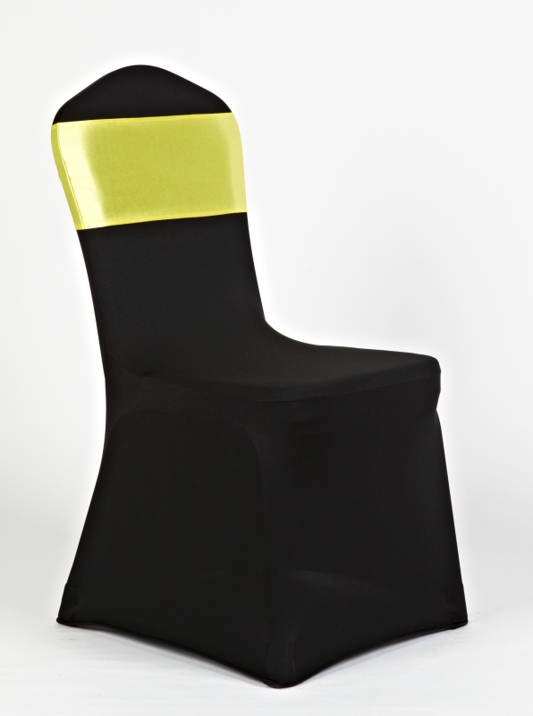 Fekete spandex citromsárga szatén masnival