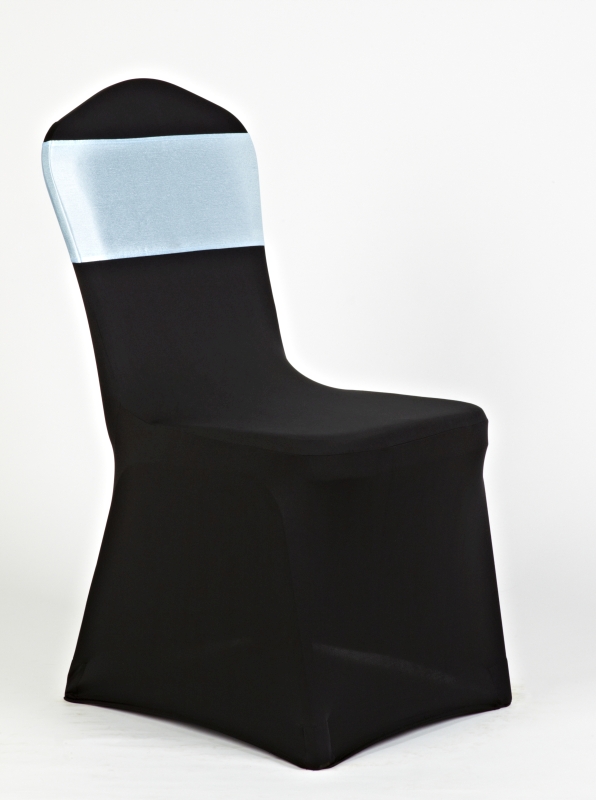 Fekete spandex baba kék szatén masnival