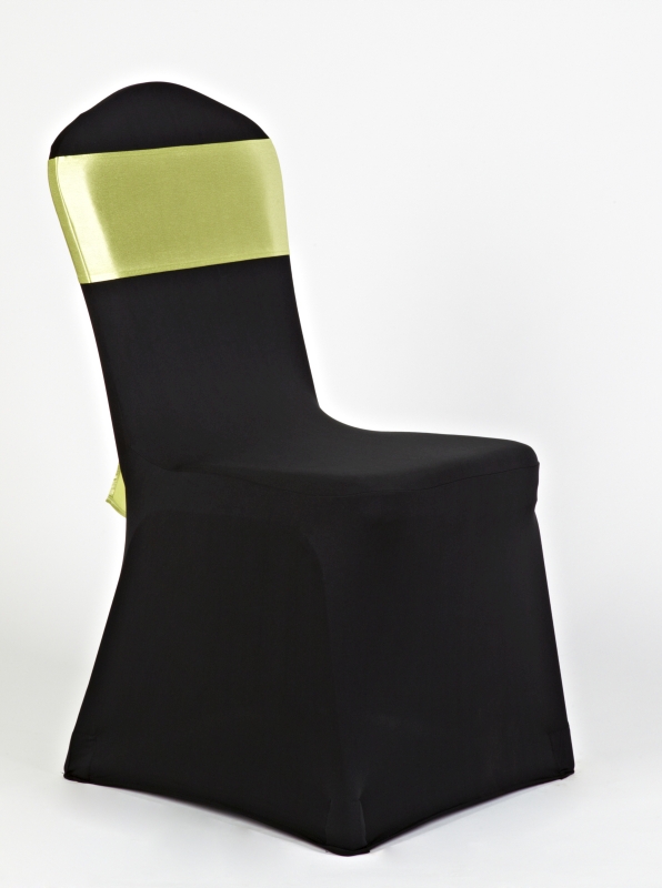 Fekete spandex almazöld szatén masnival