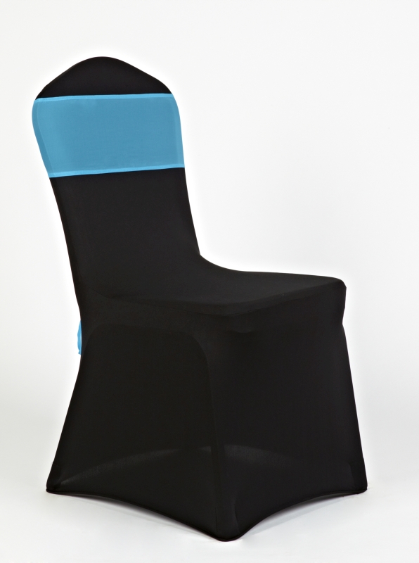 Fekete spandex türkiz kék muszlin masnival