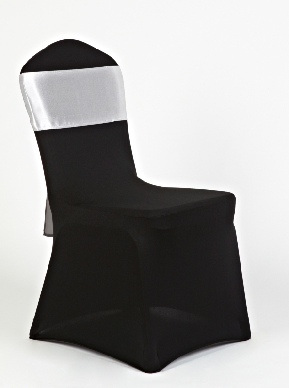 Fekete spandex ezüst szatén masnival