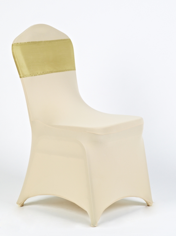 Tejeskávé spandex mustár arany organza masnival