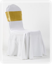 Fehér huzat mustár arany organza 