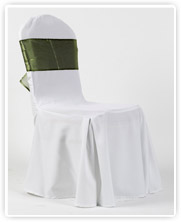 Fehér huzat méregzöld szatén