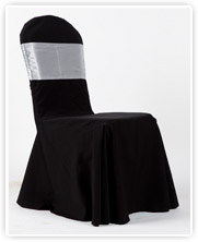 Fekete székhuzat - Ezüst masnival