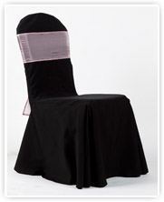 Fekete székhuzat - Mályva masnival