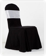 Fekete székhuzat - Fehér masnival